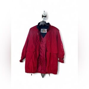 Red vintage windbreaker jacket